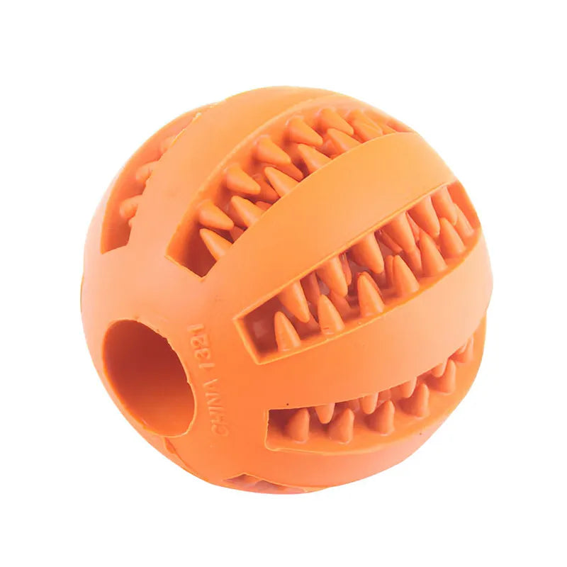 Rubber Dog Teething Cleaning Toy - Orange / 5 CM - Doggy Adorer