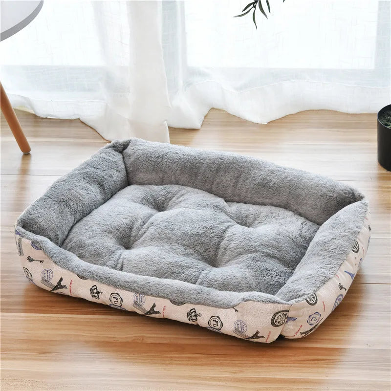 Square Nest Dog Bed - Gray / XL - Doggy Adorer