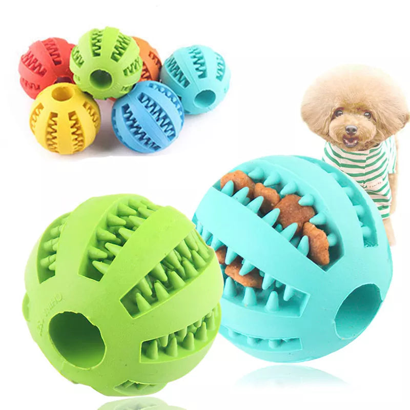 Rubber Dog Teething Cleaning Toy - Doggy Adorer