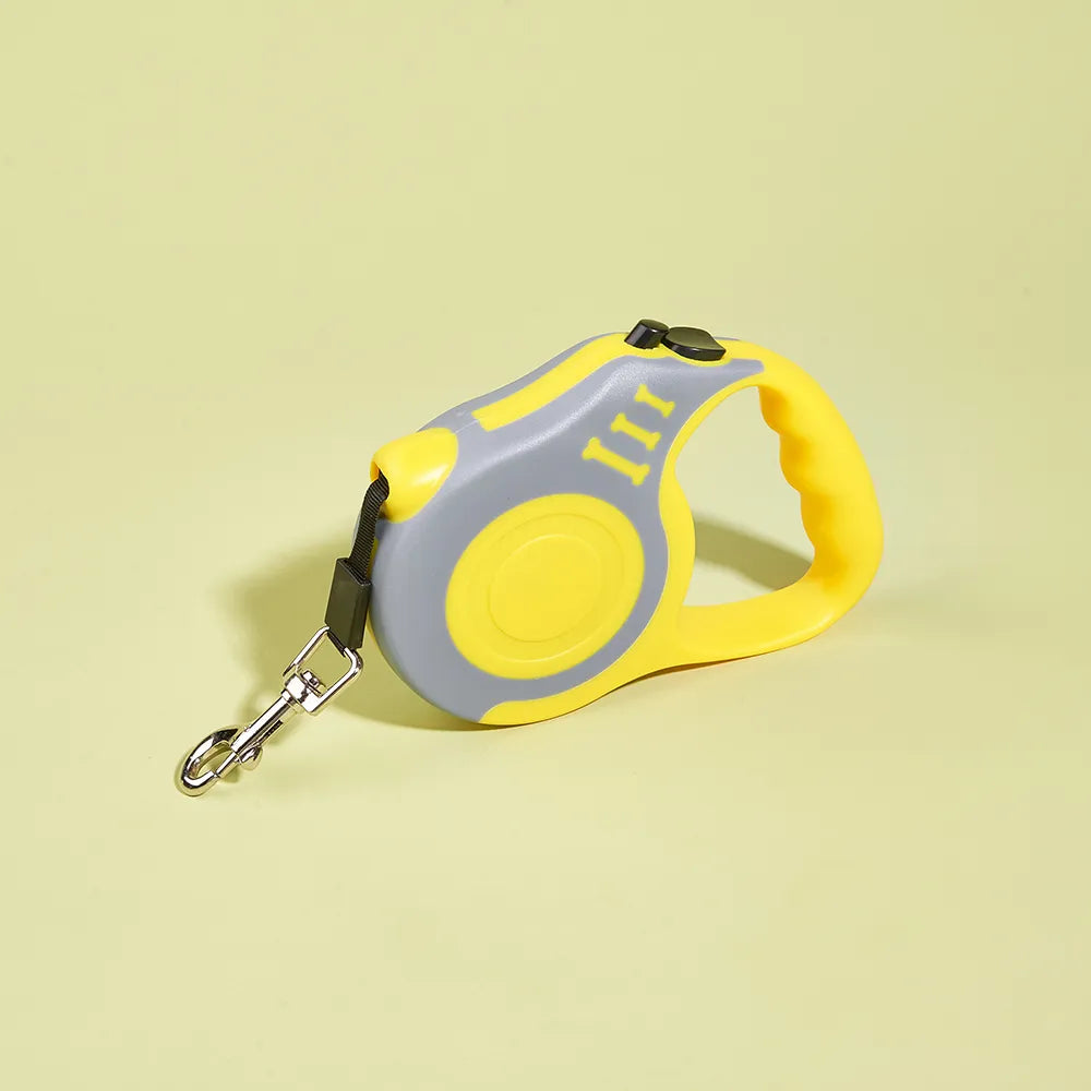 Automatic Retractable Dog Leash - Yellow / 5M - Doggy Adorer