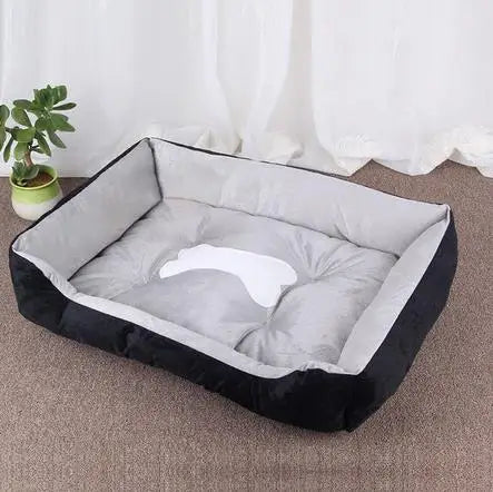 Square Nest Dog Bed - Bone - Gray / XL - Doggy Adorer