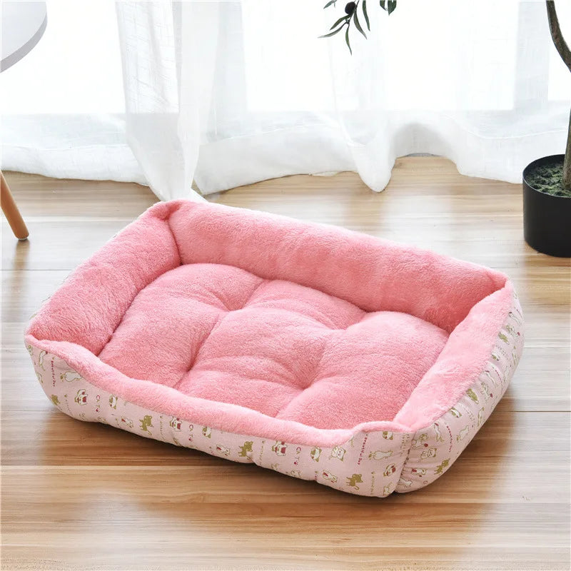 Square Nest Dog Bed - Pink / XL - Doggy Adorer