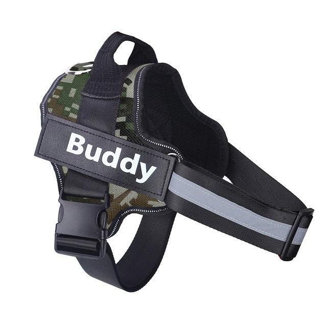 Personalized Dog Harness - Green Camouflage / XS - Doggy Adorer